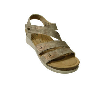 W611 Clarks Bronze Metallic Calenne Clara Sandals Textile - 6 B